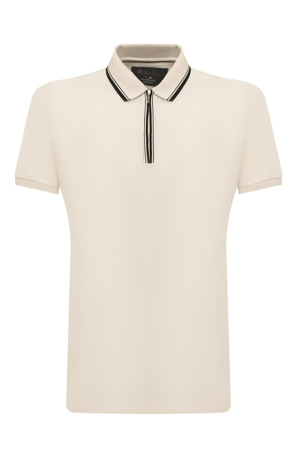 Хлопковое поло LORO PIANA кремового цвета по цене 68500 руб., арт. FAI0736, фото 1 Хлопковое поло LORO PIANA, арт. FAI0736, фото 1