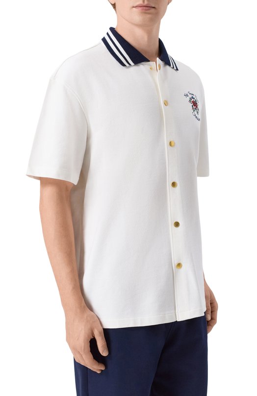 Хлопковая рубашка Drole De Monsieur J-SH247-C0264-0W Белый  J-SH247-C0264-0W Фото 3