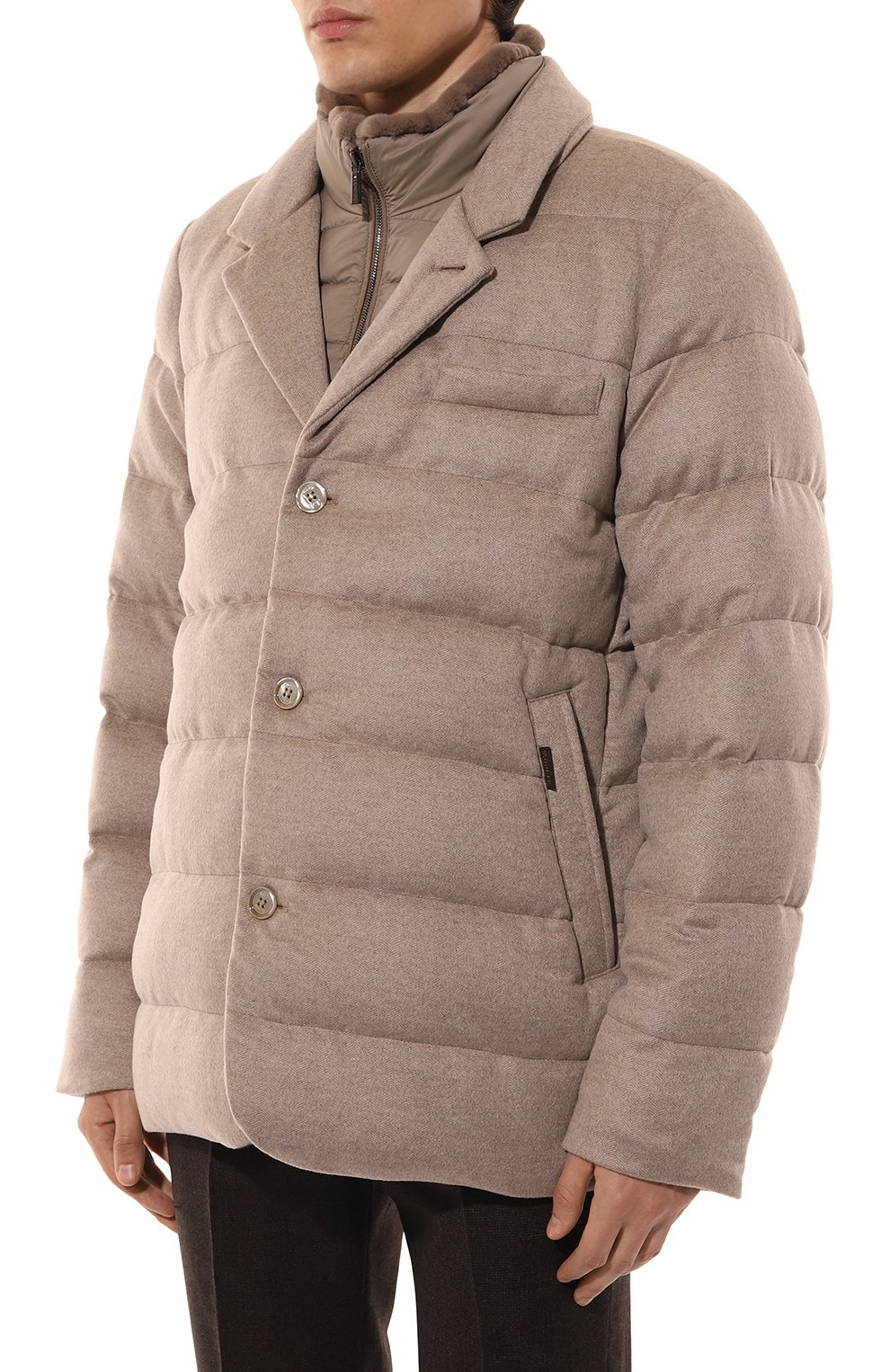 Кашемировый пуховик dalton-dtb с отделкой из норки MOORER, арт. DALT0N/EDB, фото 3