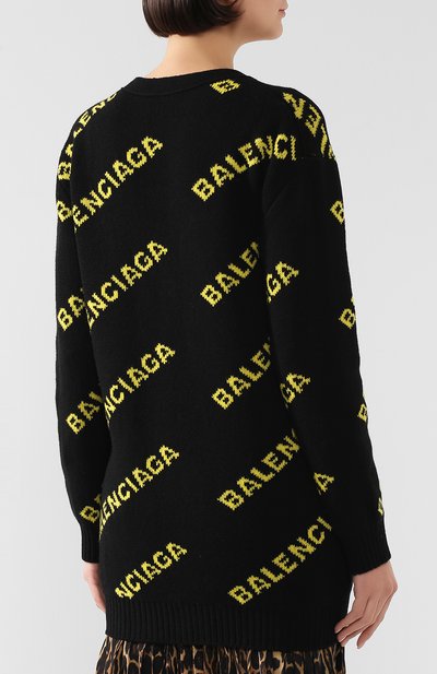Шерстяной кардиган BALENCIAGA черного цвета по цене 83650 руб., арт. 555280/T1473, фото 4 Шерстяной кардиган BALENCIAGA, арт. 555280/T1473, фото 4