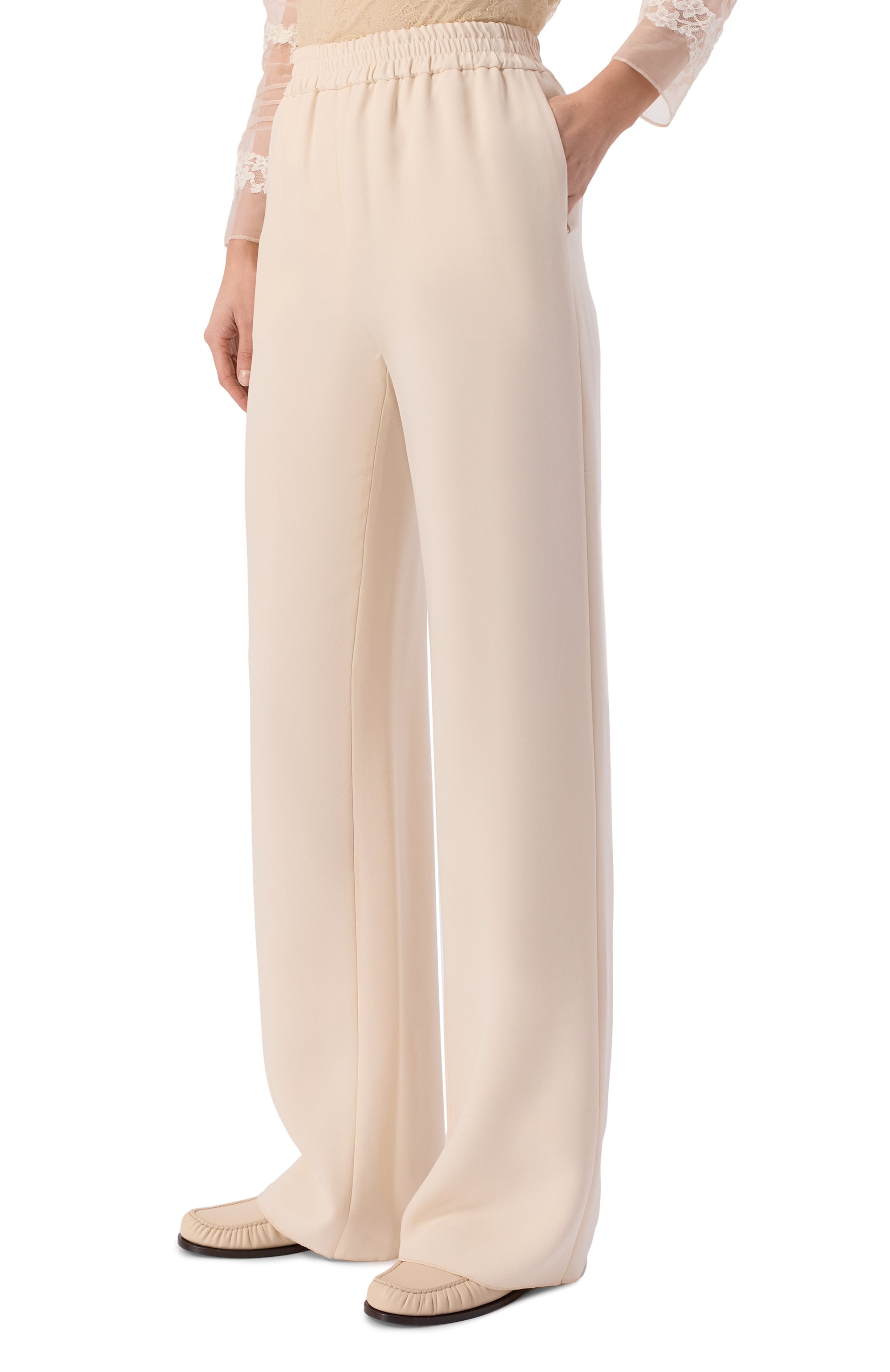 Шелковые брюки VALENTINO, арт. 8B3RB745/1MM, фото 3