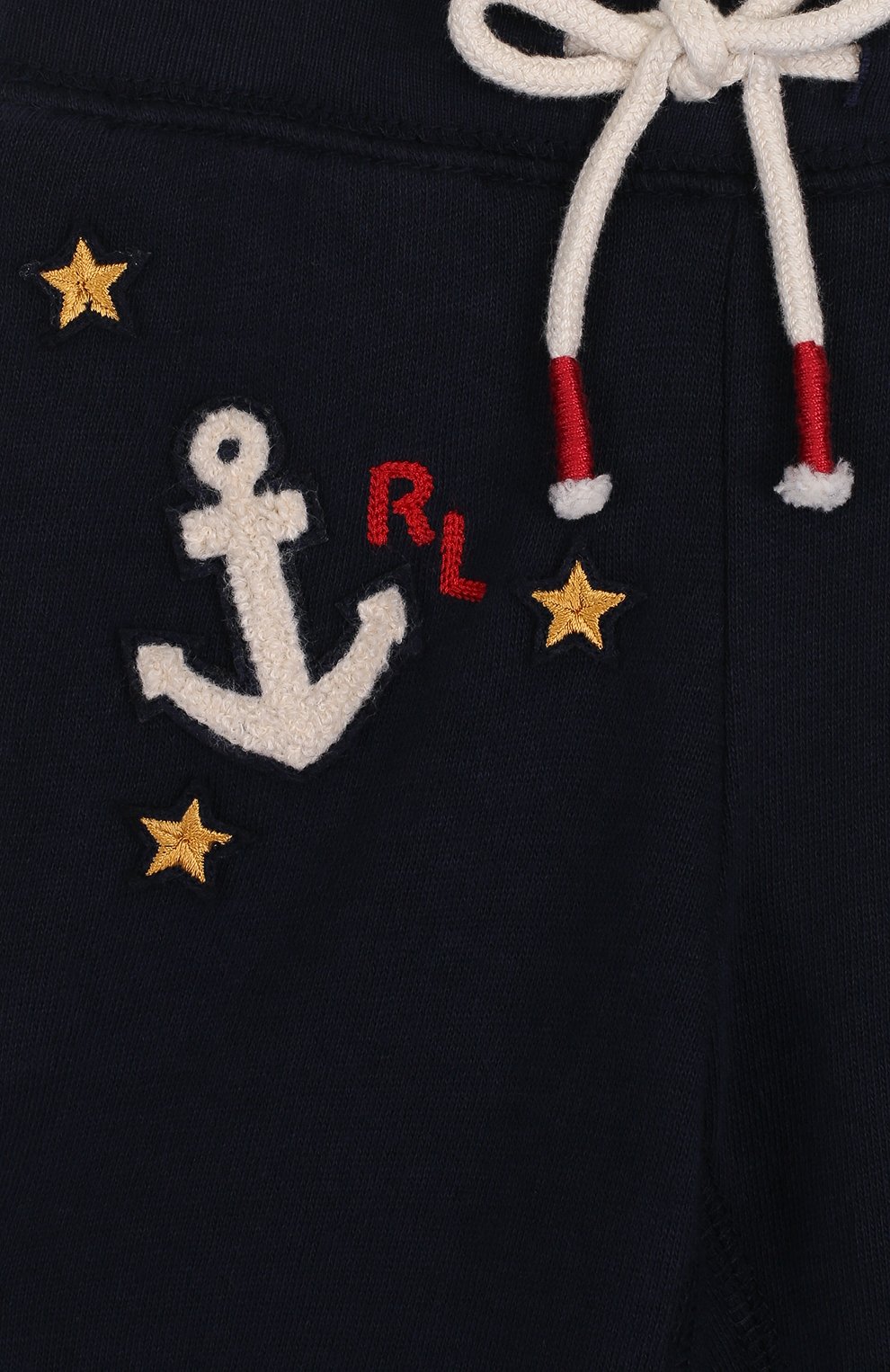 Хлопковые брюки на кулиске с вышивкой POLO RALPH LAUREN, арт. 311680237, фото 3