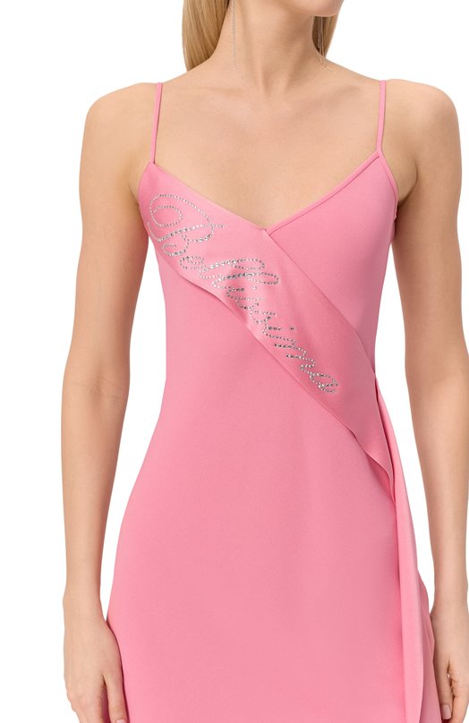 Платье с отделкой стразами Blumarine P522A625A Розовый  P522A625A Фото 5