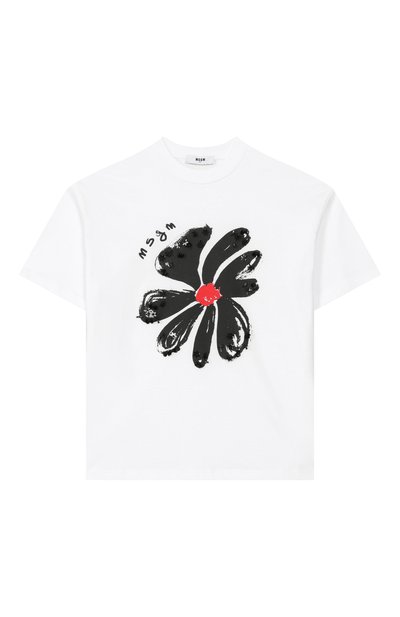 Хлопковая футболка MSGM KIDS, арт. S6MSJGTH080