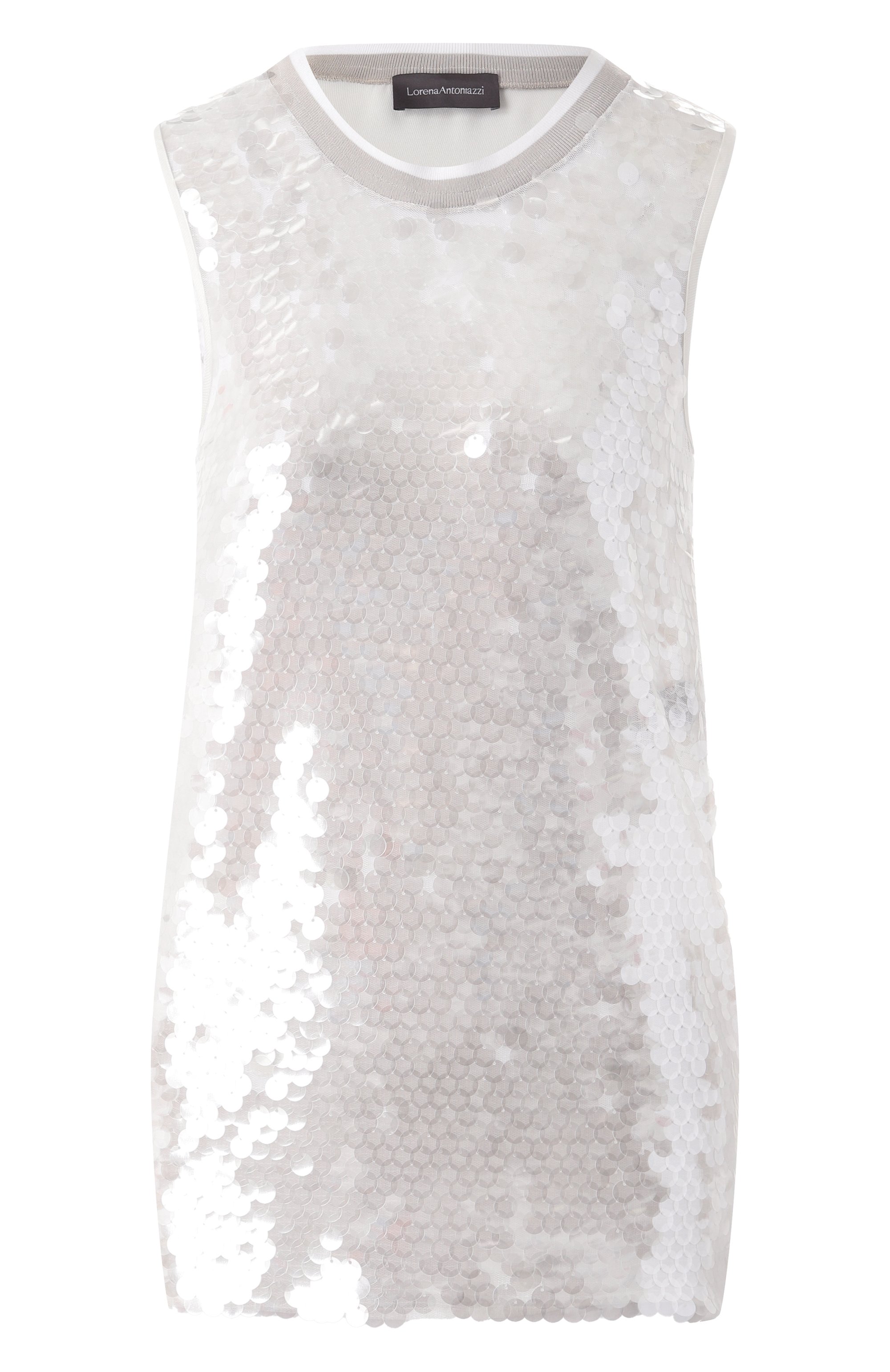 Топ с отделкой пайетками LORENA ANTONIAZZI, арт. P2579TS01F/4868, фото 1