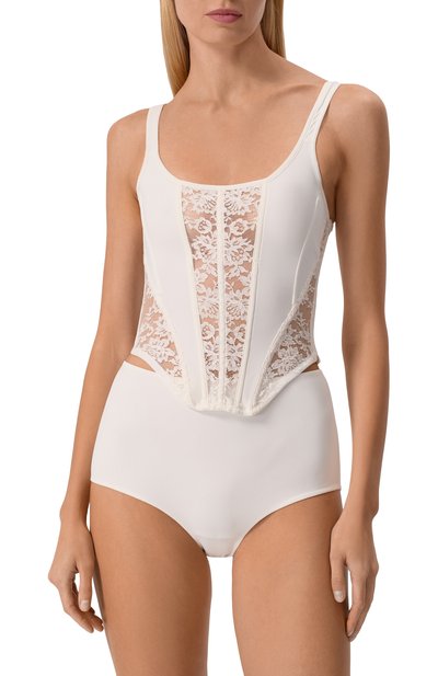 Трусы с завышенной талией I.D. SARRIERI белого цвета по цене 28910 руб., арт. M5945, фото 2 Трусы с завышенной талией I.D. SARRIERI, арт. M5945, фото 2