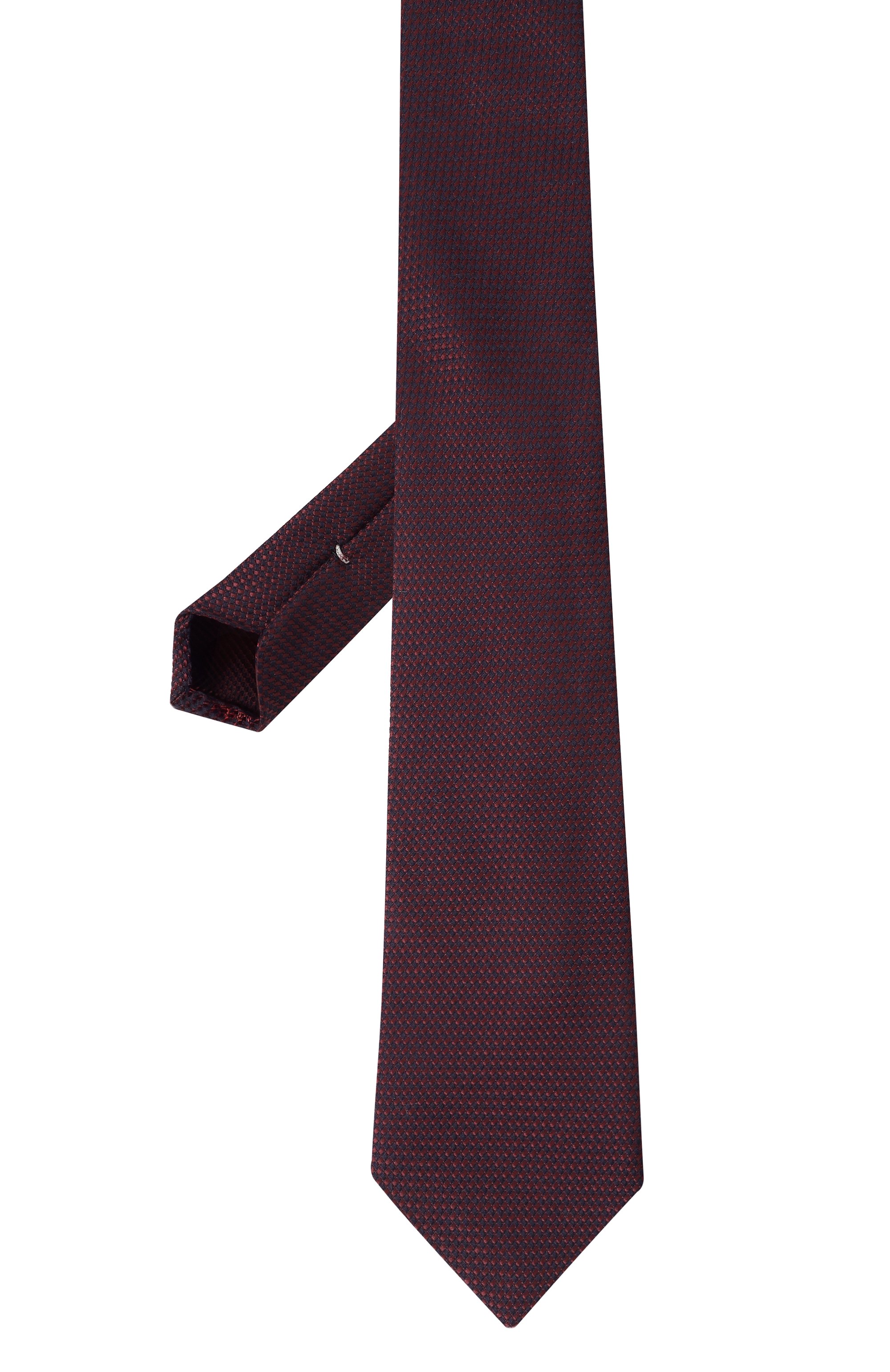 Галстук из шелка и хлопка CANALI бордового цвета по цене 18500 руб., арт. 18/HJ04180, фото 3 Галстук из шелка и хлопка CANALI, арт. 18/HJ04180, фото 3