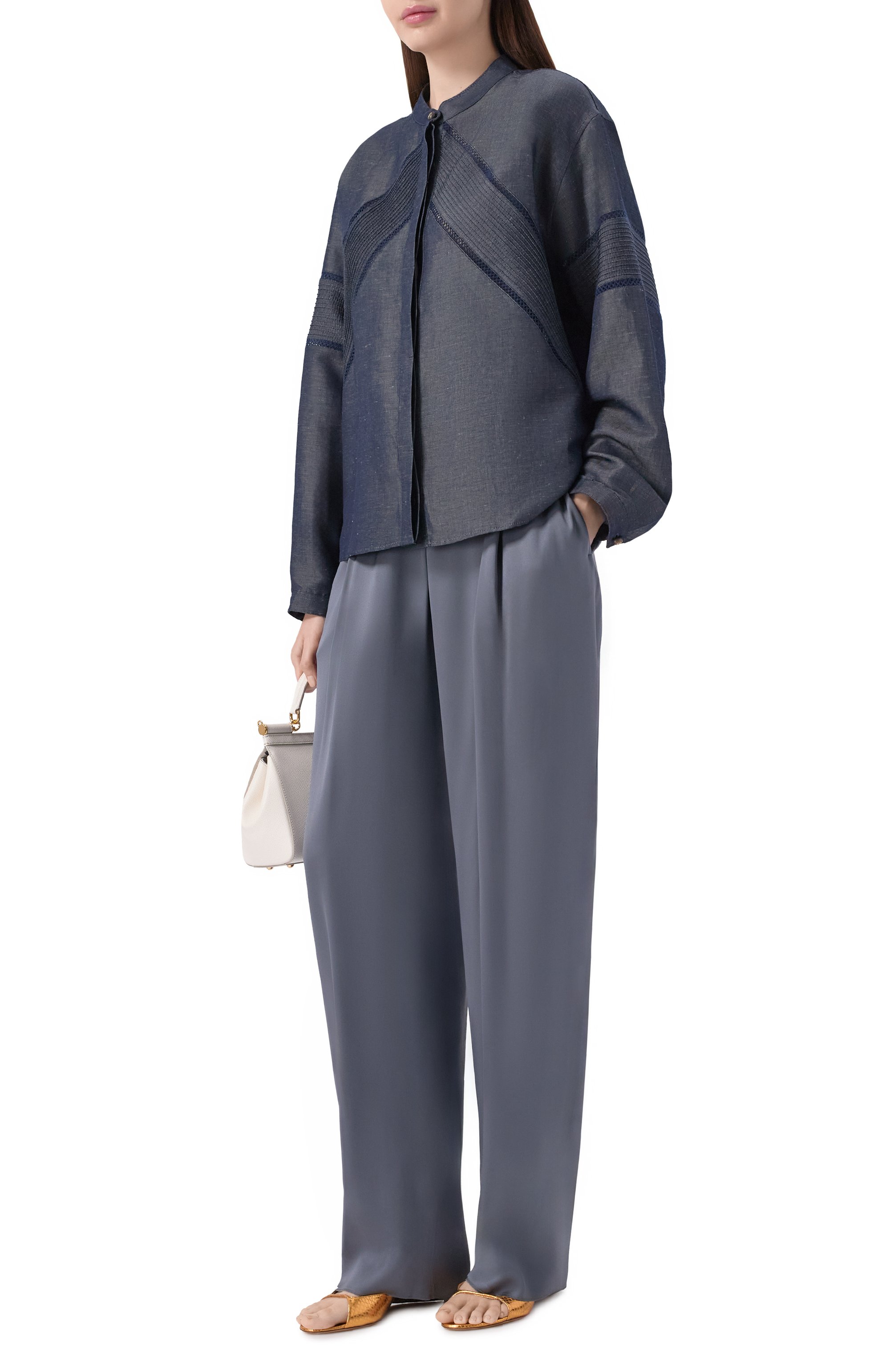 Куртка из лиоцелла и льна GIORGIO ARMANI, арт. GW003065/AF26110, фото 2