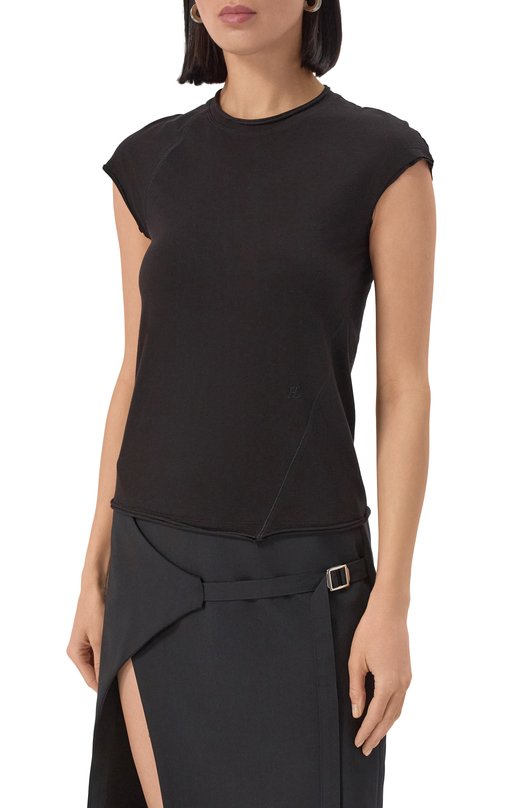 Хлопковая футболка Helmut Lang P05HW504 Чёрный  P05HW504 Фото 3