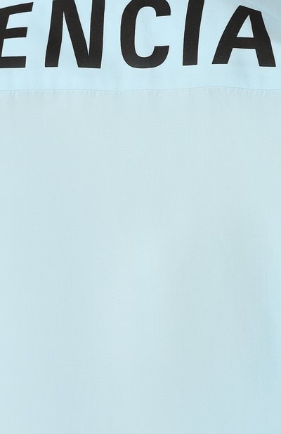 Хлопковая рубашка BALENCIAGA бирюзового цвета по цене 45650 руб., арт. 571252/TEM01, фото 5 Хлопковая рубашка BALENCIAGA, арт. 571252/TEM01, фото 5