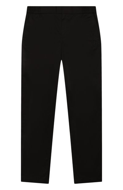 Хлопковые брюки BURBERRY черного цвета по цене 19400 руб., арт. 8047758, фото 1 Хлопковые брюки BURBERRY, арт. 8047758, фото 1