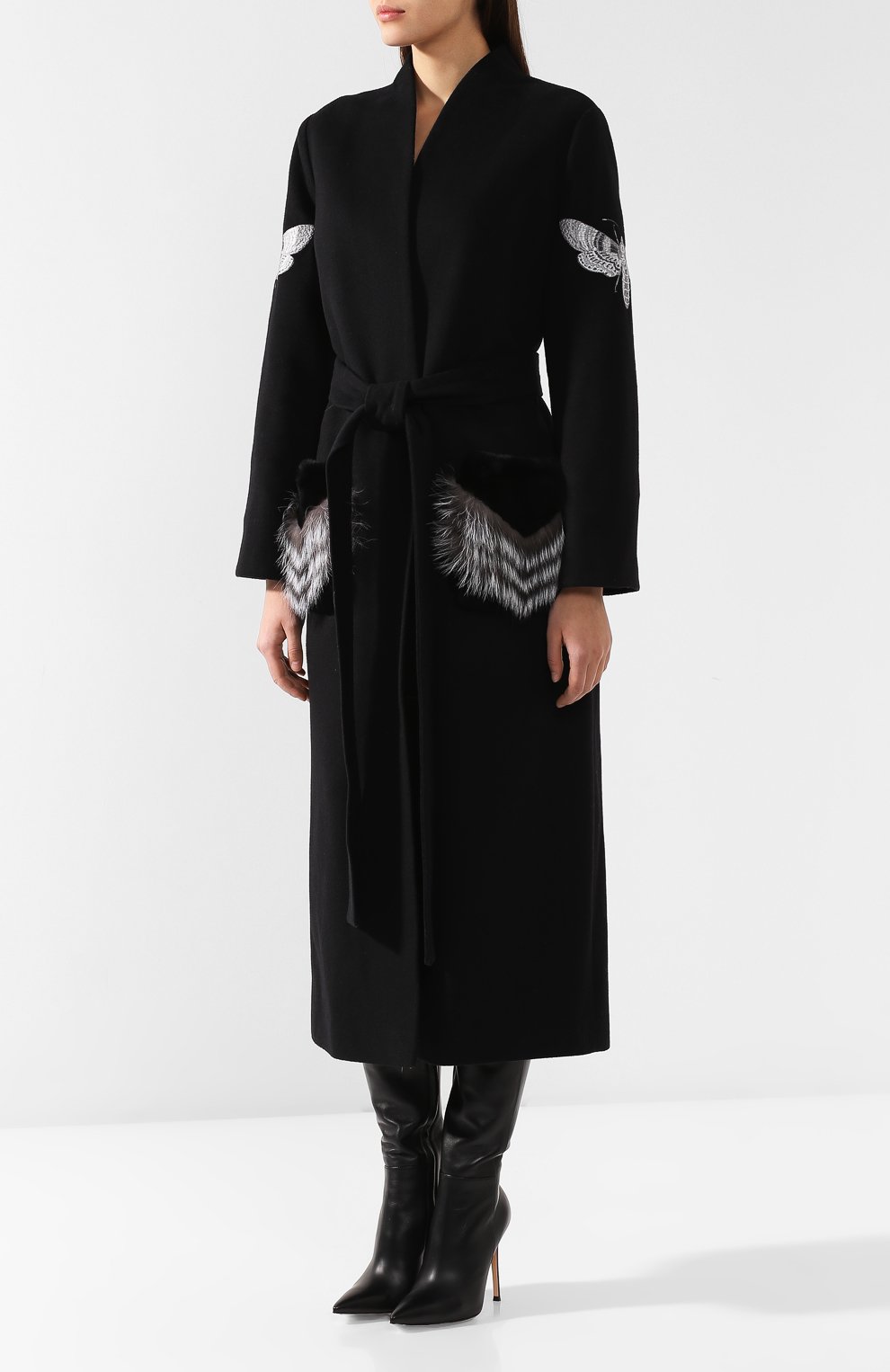 Пальто из смеши шерсти и кашемира SEVEN LAB, арт. CLW18-004black, фото 3