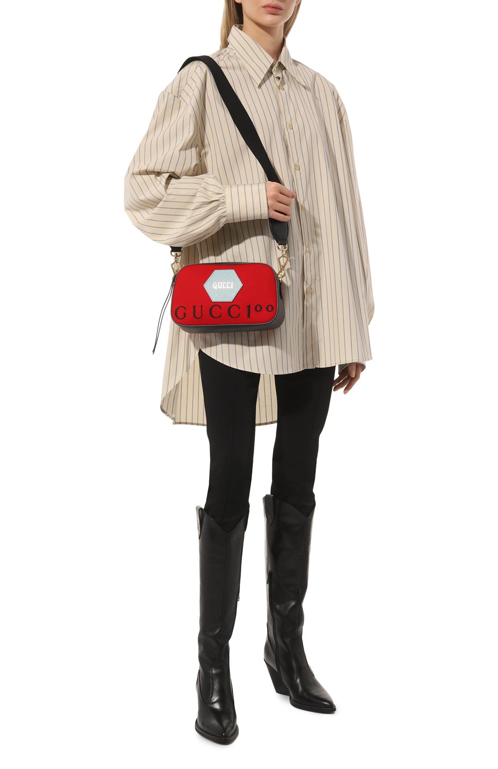 Сумка GUCCI красного цвета по цене 151200 руб., арт. 476466 979JG, фото 7 Сумка GUCCI, арт. 476466 979JG, фото 7