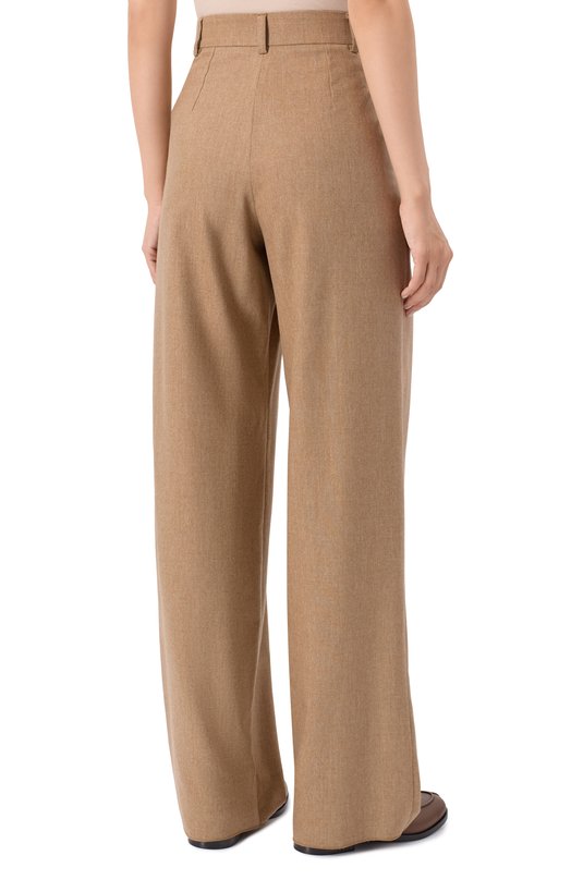 Брюки из шерсти и кашемира Emporio Armani EW002215/TE10537/01002 Бежевый  EW002215/TE10537/01002 Фото 4