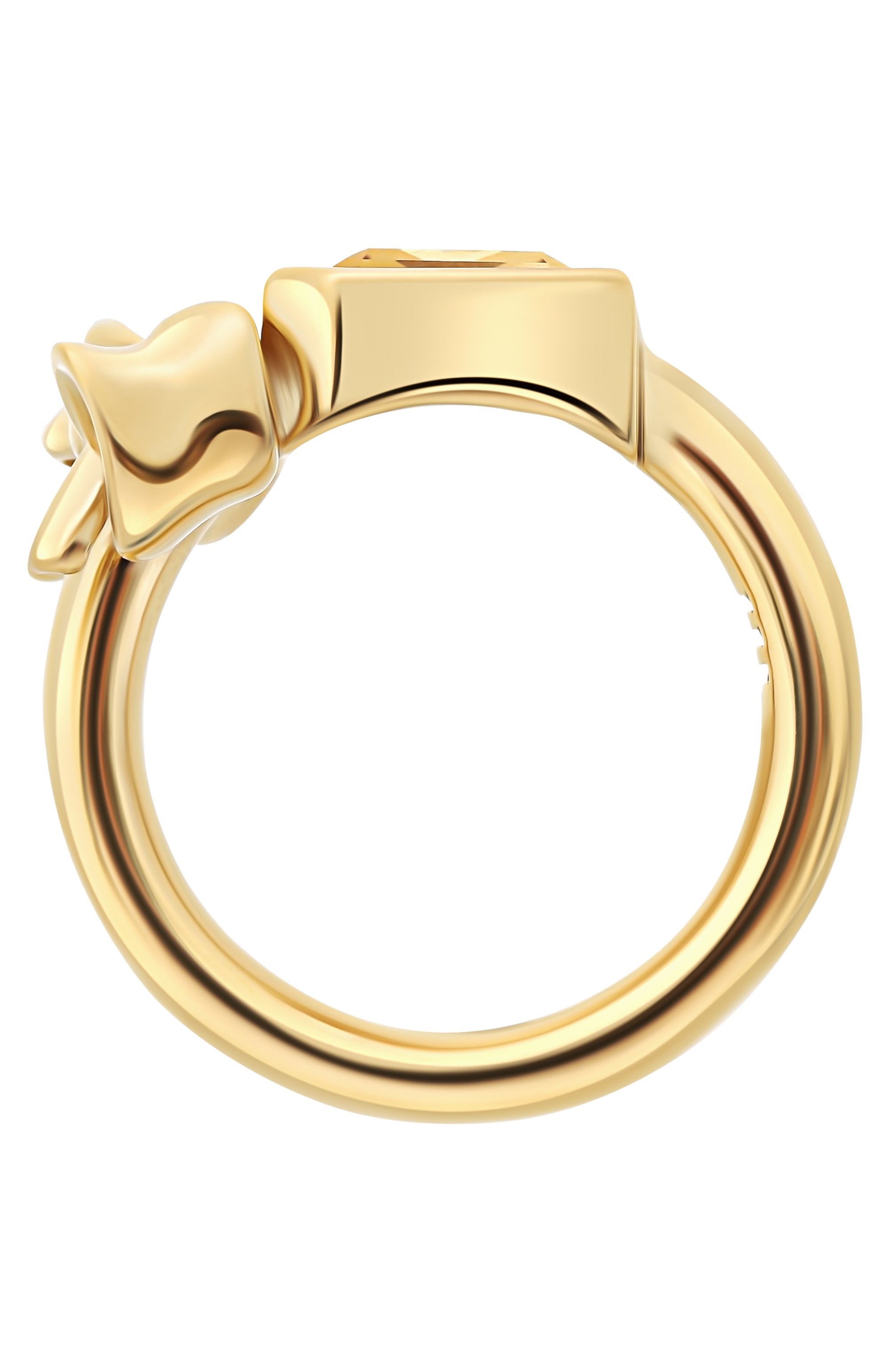 Кольцо с бантом и цитрином MOONKA золотого цвета по цене 29000 руб., арт. BW-925YG-RG00-CTR, фото 4 Кольцо с бантом и цитрином MOONKA, арт. BW-925YG-RG00-CTR, фото 4