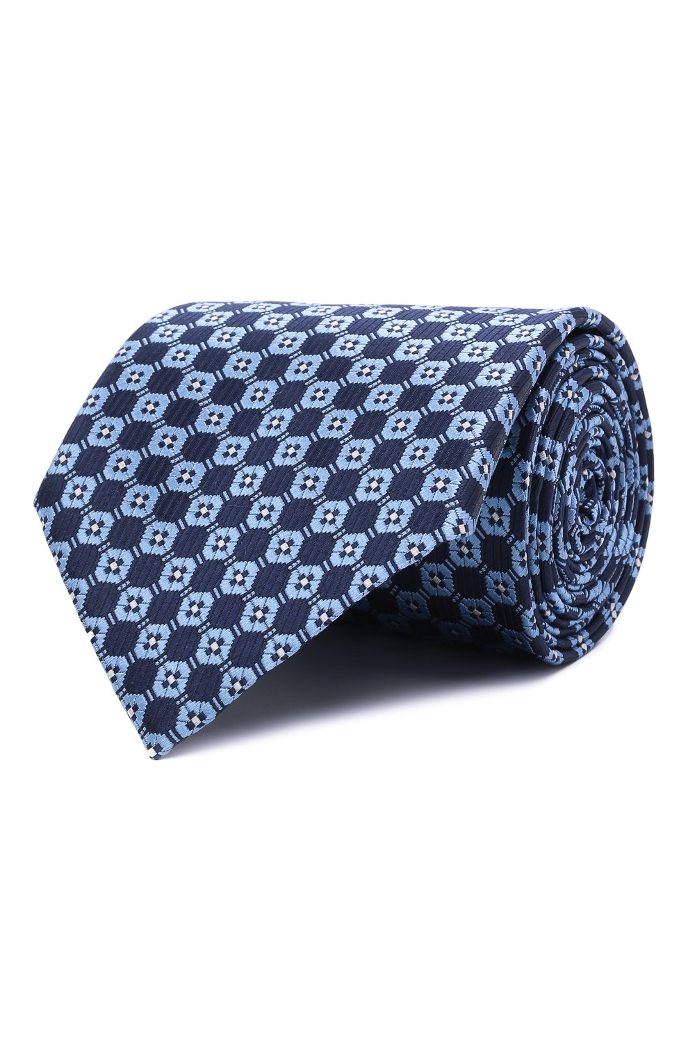 Шелковый галстук ZEGNA голубого цвета по цене 21400 руб., арт. Z2D83T/1XW, фото 1 Шелковый галстук ZEGNA, арт. Z2D83T/1XW, фото 1