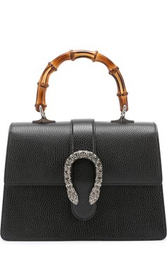 Женская сумка dionysus bamboo medium GUCCI черного цвета, арт. 448075/CA0HN | Фото 1 (Материал: Натуральная кожа; Ремень/цепочка: На ремешке; Статус проверки: Проверено, Проверена категория; Сумки-технические: Сумки через плечо, Сумки top-handle; Размер: medium; Материал сплава: Проставлено, Проверено; Драгоценные камни: Проставлено)