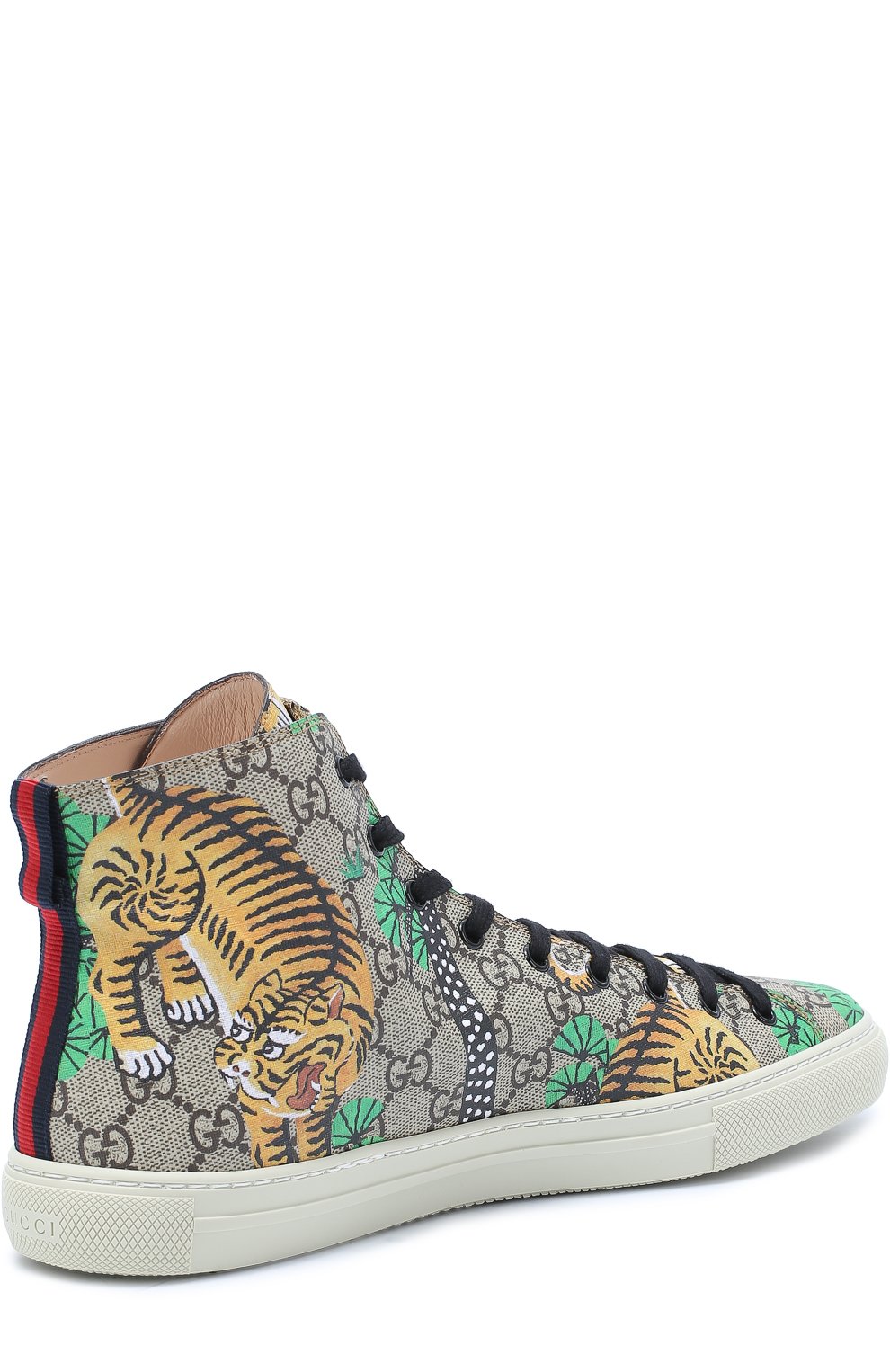 Высокие кеды с принтом gucci bengal GUCCI, арт. 451212/K6D30, фото 4