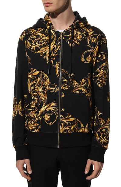 Хлопковая толстовка VERSACE JEANS COUTURE, арт. 72GAI3Z0-72UP301 REG PRINT GARLAND FELPA PRINT GAR, фото 3