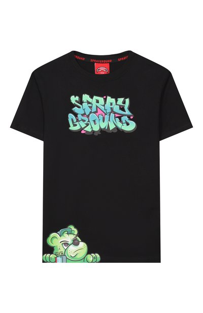 Хлопковая футболка SPRAYGROUND, арт. SPY1396BLK