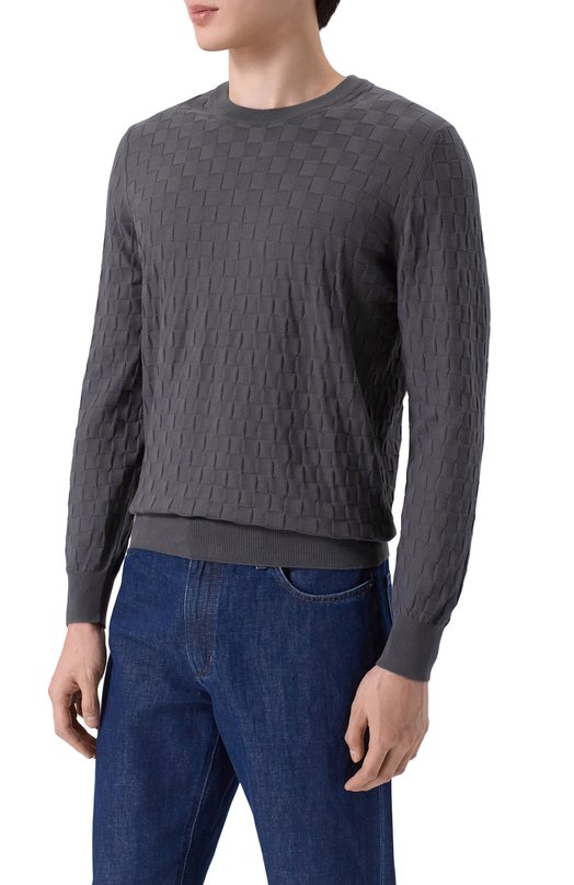 Хлопковый джемпер Gran Sasso 57109/18040 Серый  57109/18040 Фото 3