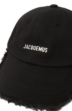 Мужская хлопковая бейсболка JACQUEMUS черного цвета, арт. 23E/235AC452-5012 | Фото 4 (Материал: Текстиль, Хлопок; Материал сплава: Проставлено; Нос: Не проставлено)