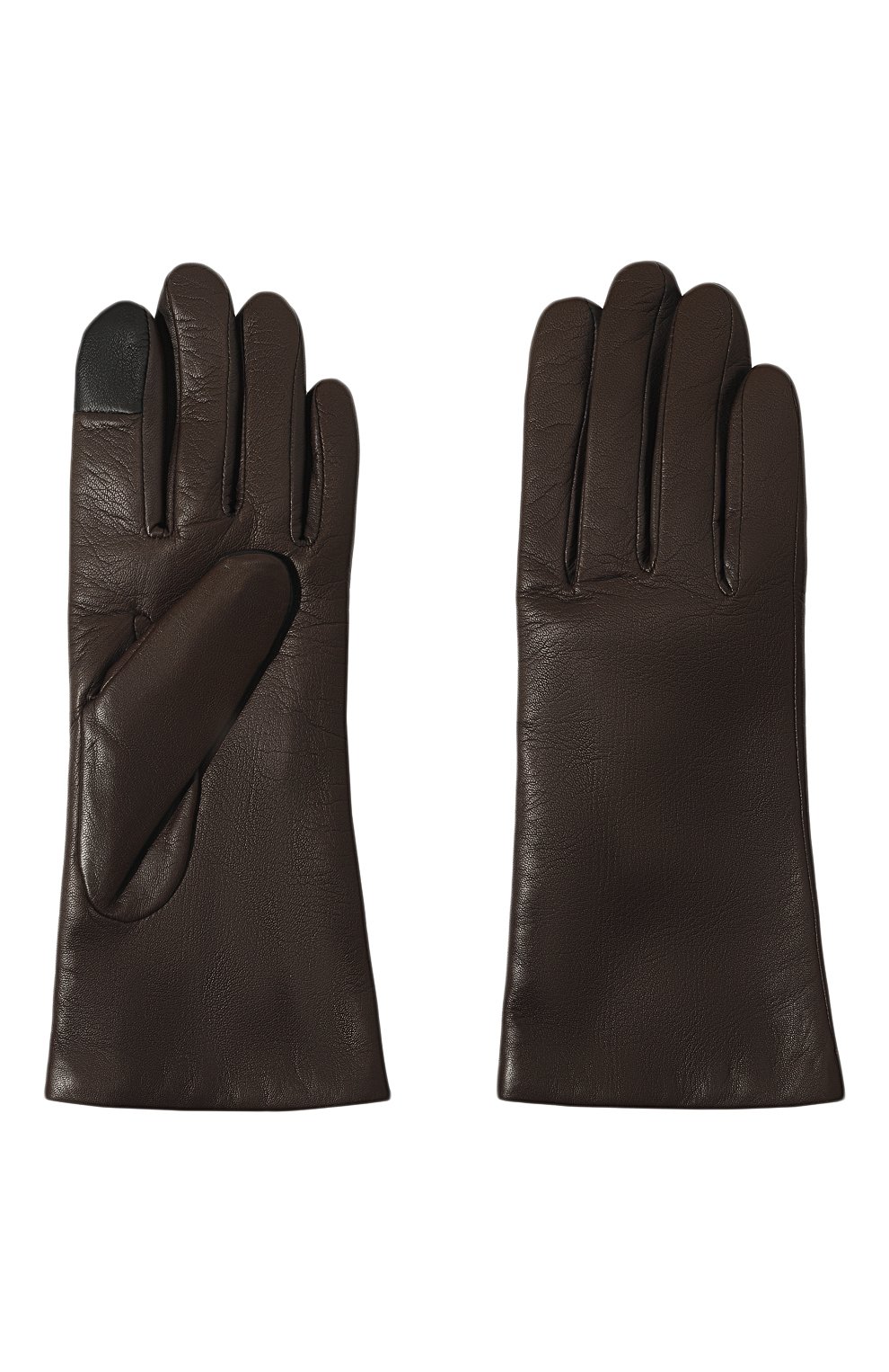 Кожаные перчатки AGNELLE коричневого цвета по цене 17650 руб., арт. INES/A_1, фото 3 Кожаные перчатки AGNELLE, арт. INES/A_1, фото 3