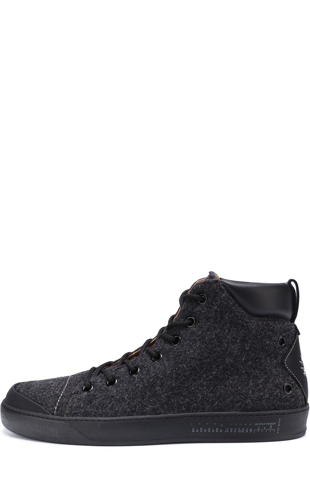 Высокие текстильные кеды на шнуровке с кожаной отделкой PREMIATA, арт. 31185/TWEED, фото 3