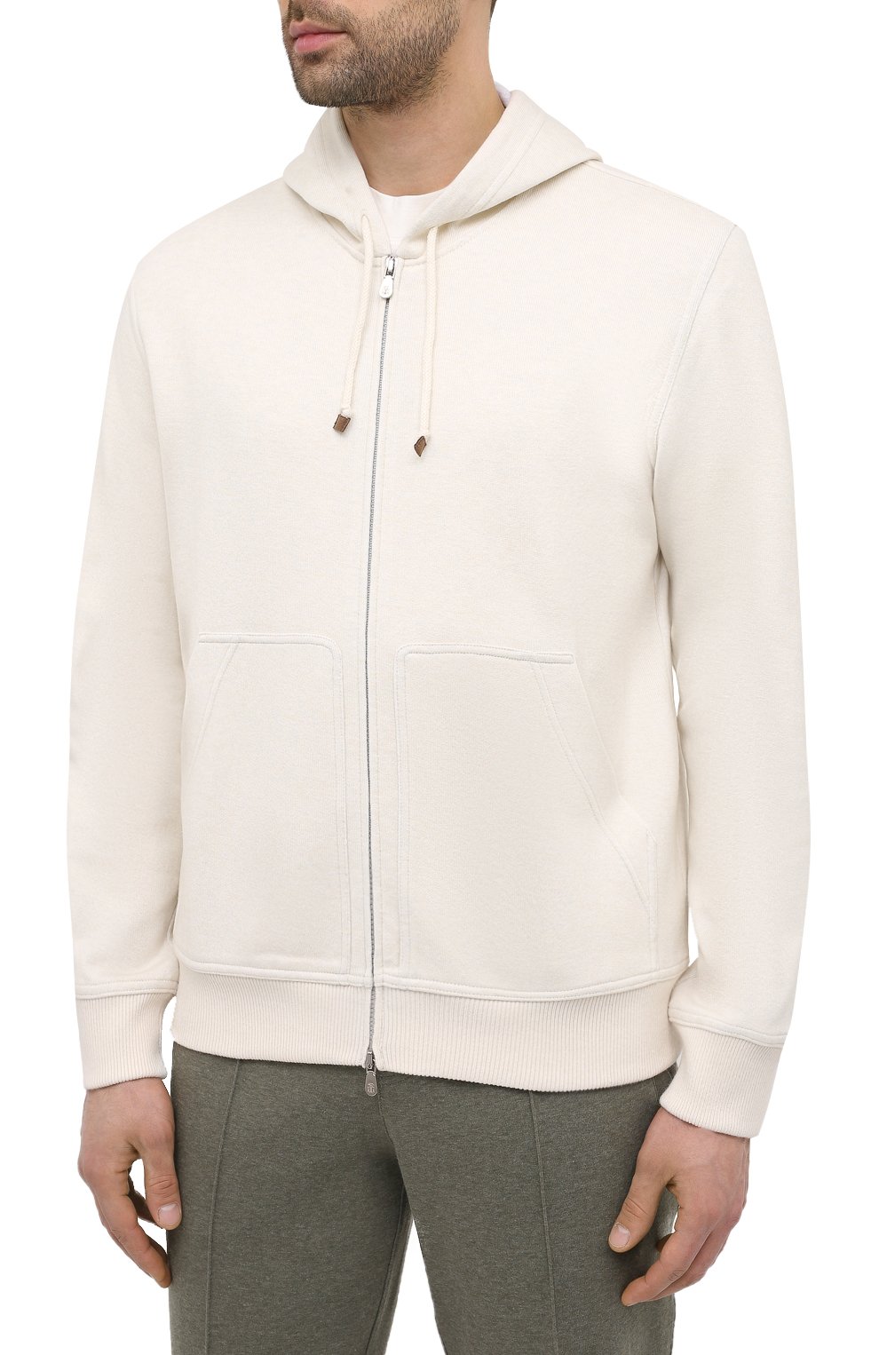 Толстовка из кашемира и хлопка BRUNELLO CUCINELLI, арт. MTU019069G, фото 3