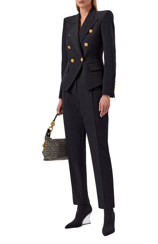 Текстильные ботильоны Balmain GN1TE201/TKNI Чёрный  GN1TE201/TKNI Фото 3