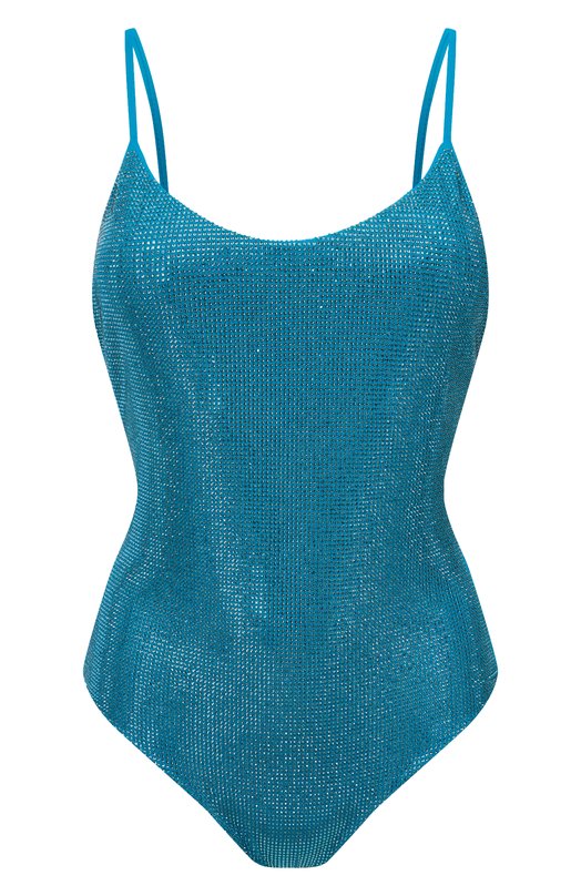 Слитный купальник с отделкой стразами Fisico S2/F/MC06MW Голубой S2/F/MC06MW