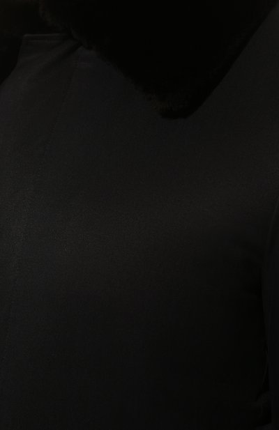 Шелковый плащ с воротником из бобра ZILLI, арт. MAQ-TIMBU-30284/0002, фото 5