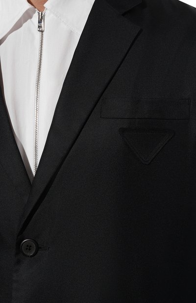 Шелковый пиджак PRADA, арт. UGM173-1QWC-F0008-212, фото 5