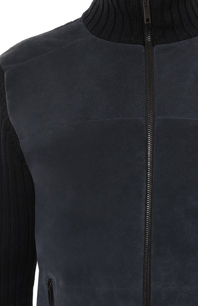 Комбинированный кардиган DANIELE FIESOLI темно-синего цвета по цене 63400 руб., арт. DF0136, фото 5 Комбинированный кардиган DANIELE FIESOLI, арт. DF0136, фото 5