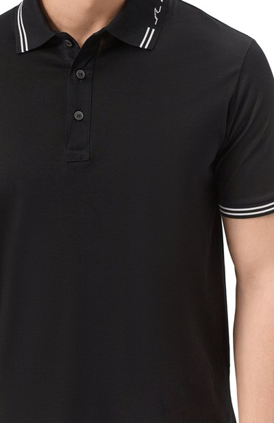 Хлопковое поло PAUL&SHARK черного цвета по цене 35800 руб., арт. 25411288/3XL, фото 5 Хлопковое поло PAUL&SHARK, арт. 25411288/3XL, фото 5