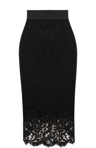 Женская кружевная юбка-миди с широким поясом DOLCE & GABBANA, арт. F4A2PT/HLMCL