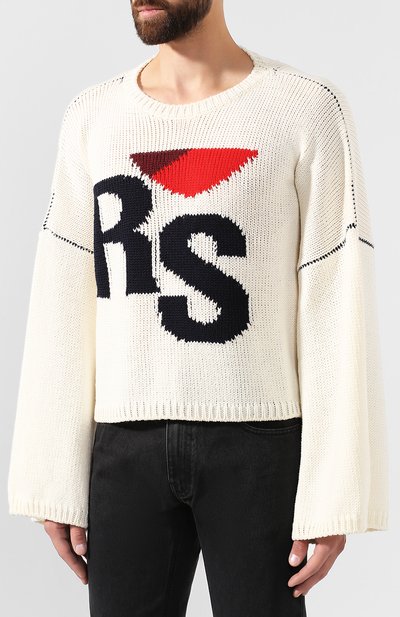 Шерстяной свитер RAF SIMONS белого цвета по цене 84450 руб., арт. 192-844-50005, фото 3 Шерстяной свитер RAF SIMONS, арт. 192-844-50005, фото 3