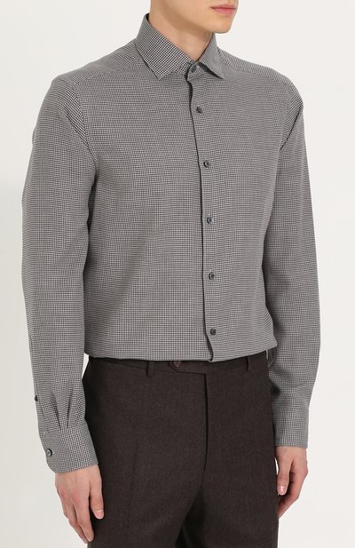 Рубашка из смеси хлопка и кашемира ZEGNA, арт. UNX37/SRF5, фото 3