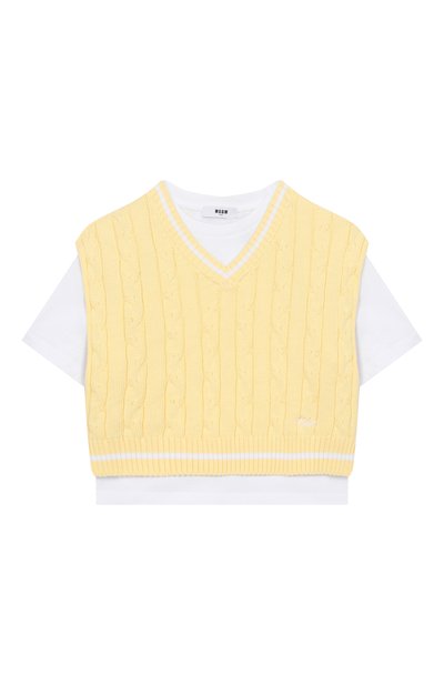 Хлопковый жилет MSGM KIDS, арт. S6MSJGTH034