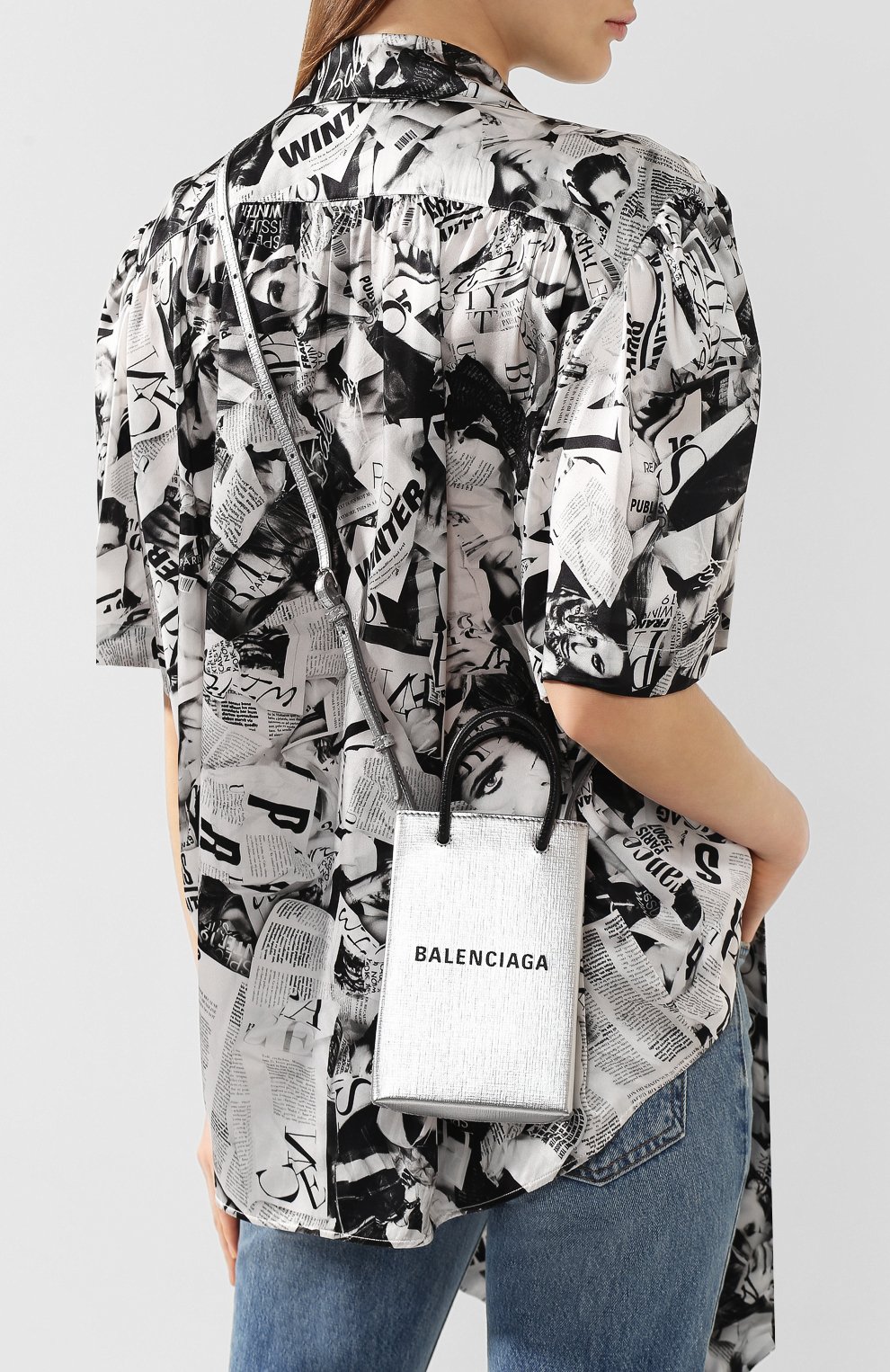 Кожаный чехол shopping для телефона BALENCIAGA, арт. 593826/0AI4N, фото 2