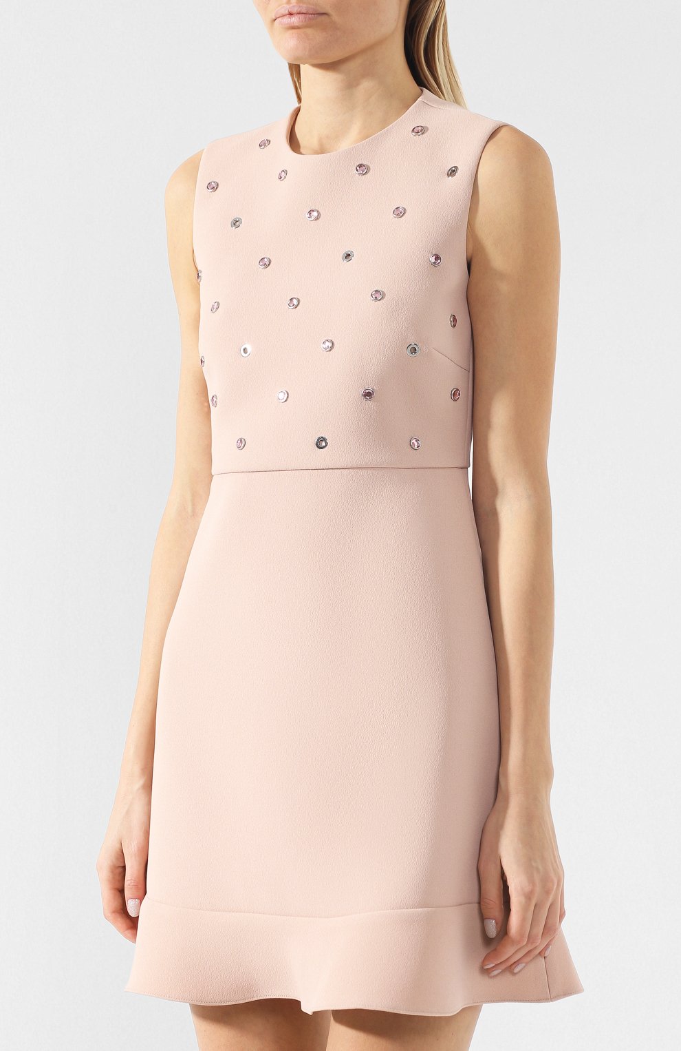 Платье с декоративной отделкой REDVALENTINO розового цвета по цене 48400 руб., арт. RR3VAB85/LCC, фото 3 Платье с декоративной отделкой REDVALENTINO, арт. RR3VAB85/LCC, фото 3