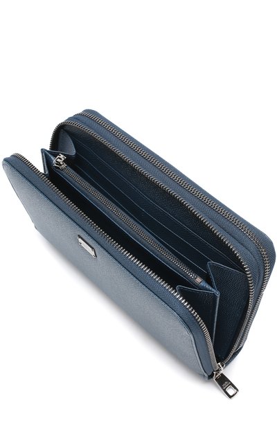 Кожаный футляр для документов с отделениями для кредитных карт и монет DOLCE & GABBANA темно-синего цвета по цене 96200 руб., арт. 0115/BP2220/A1001, фото 3 Кожаный футляр для документов с отделениями для кредитных карт и монет DOLCE & GABBANA, арт. 0115/BP2220/A1001, фото 3