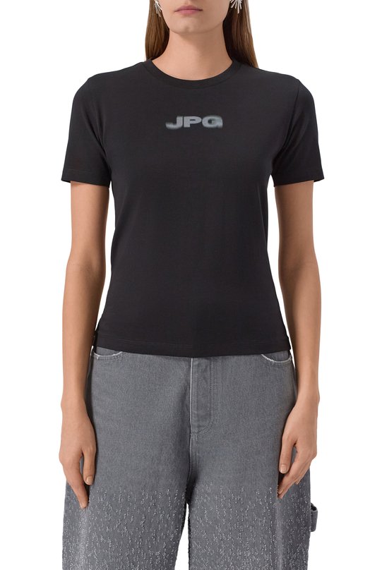 Хлопковая футболка Jean Paul Gaultier 25/03-W-T0300/J002 Чёрный  25/03-W-T0300/J002 Фото 3