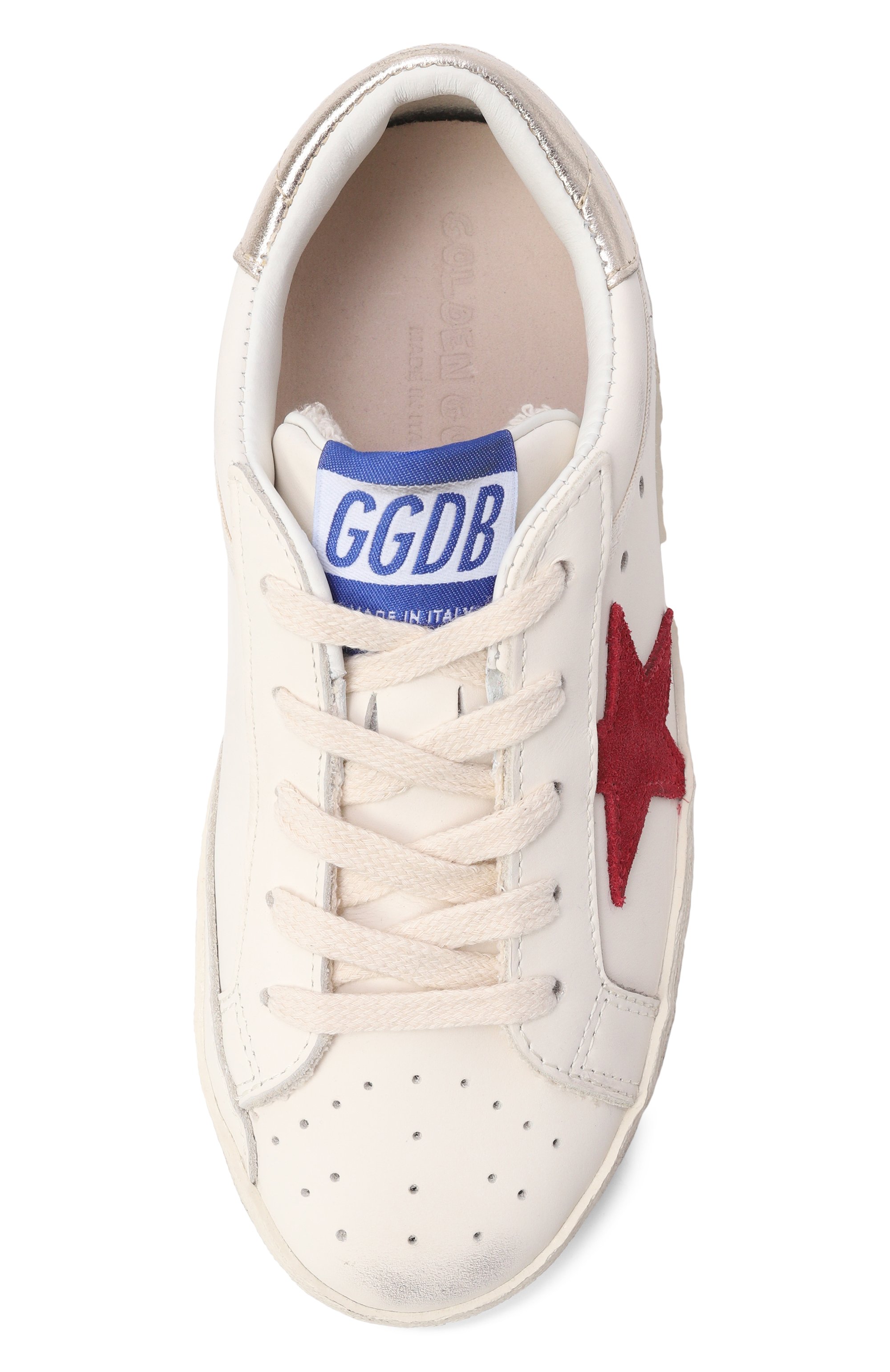 Кожаные кеды superstar GOLDEN GOOSE DELUXE BRAND, арт. GYF00101.F008024, фото 4