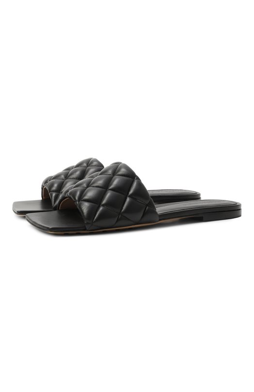 Кожаные шлепанцы Padded Bottega Veneta 627710/VBRR0 Чёрный 627710/VBRR0