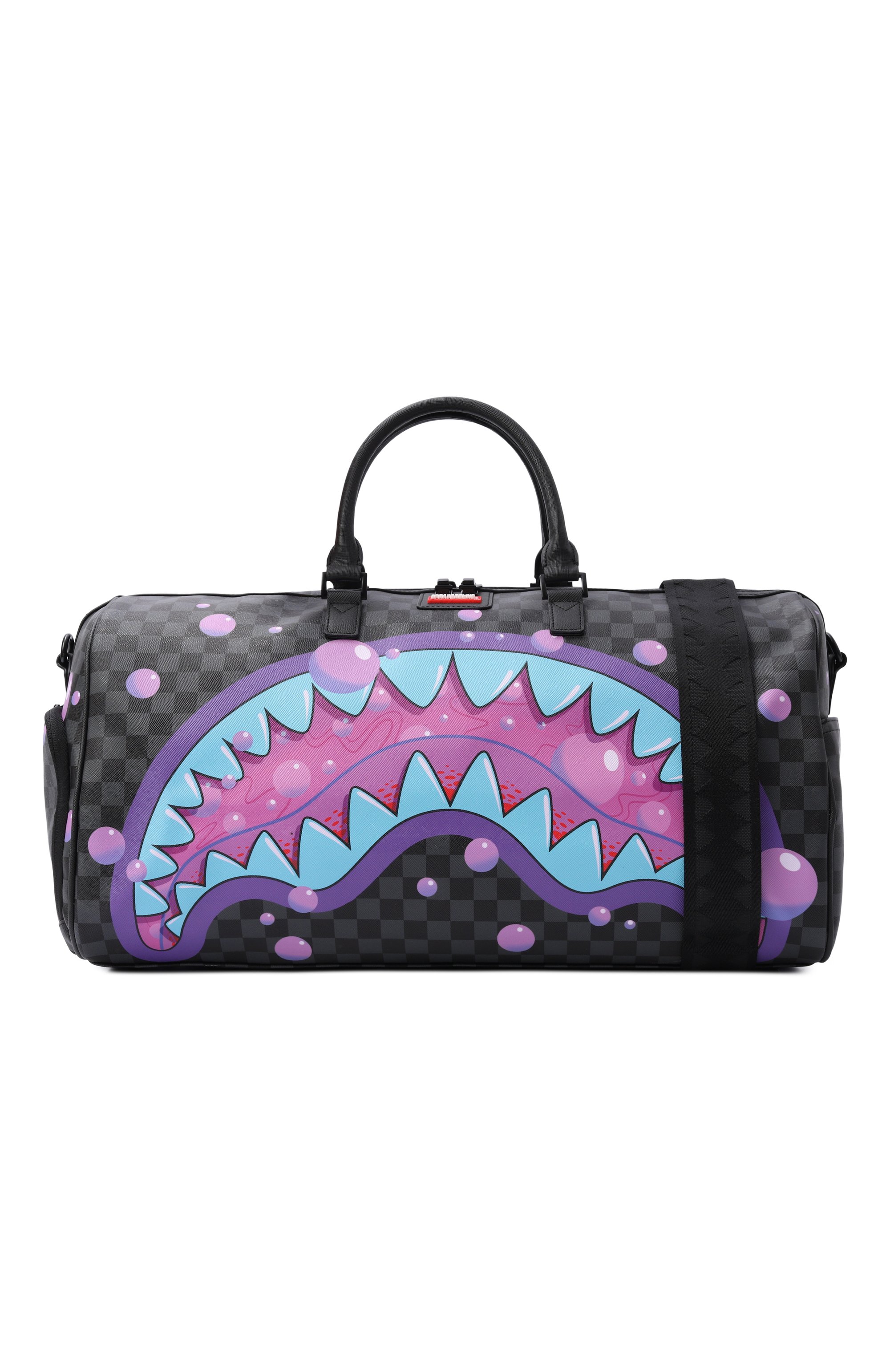 Дорожная сумка purple slime takeover SPRAYGROUND темно-серого цвета по цене 27800 руб., арт. 910D8953NSZ/PURPLE SLIME TAKE0VER LARGE DUFFLE, фото 4 Дорожная сумка purple slime takeover SPRAYGROUND, арт. 910D8953NSZ/PURPLE SLIME TAKE0VER LARGE DUFFLE, фото 4