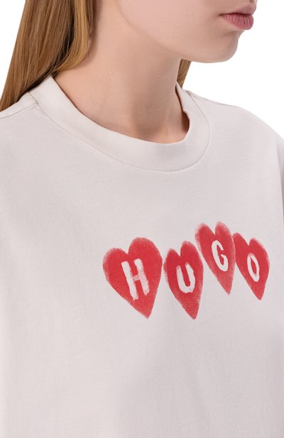 Хлопковая футболка HUGO, арт. 50561164, фото 5