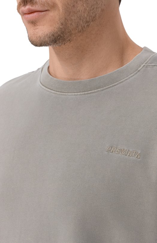 Хлопковый свитшот Premiata PA1054MD Хаки  PA1054MD Фото 5