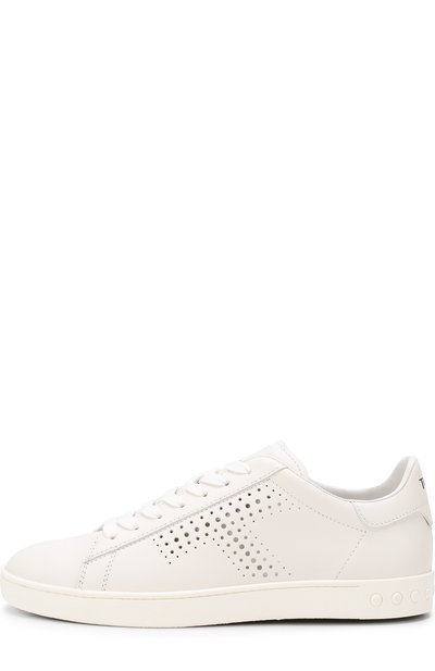 Кожаные кеды с перфорацией на шнуровке TOD’S, арт. XXW12A0T49008VB001, фото 3