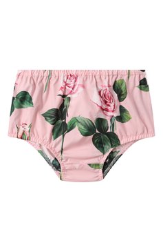 Женский комплект из платья и шорт DOLCE & GABBANA розового цвета, арт. L2JD9R/G700S | Фото 4 (Нос: Не проставлено; Материал внешний: Хлопок; Ростовка одежда: 6 мес | 68 см, 24 мес | 92 см, 18 мес | 86 см, 12 мес | 80 см, 3 мес | 62 см, 9 мес | 74 см)